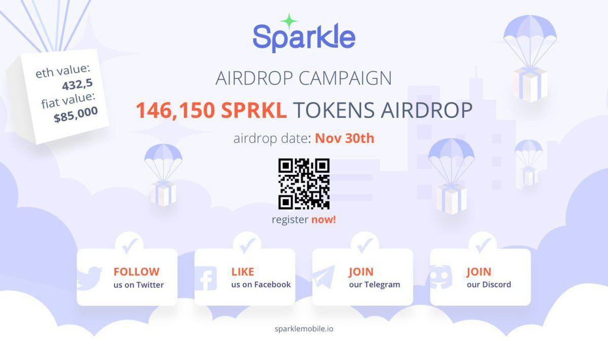 سارع بالحصول على 10$ مجاناً من إيردروب سباركل Airdrop Sparkle سارع بالحصول على 10$ مجاناً من إيردروب سباركل Airdrop Sparkle