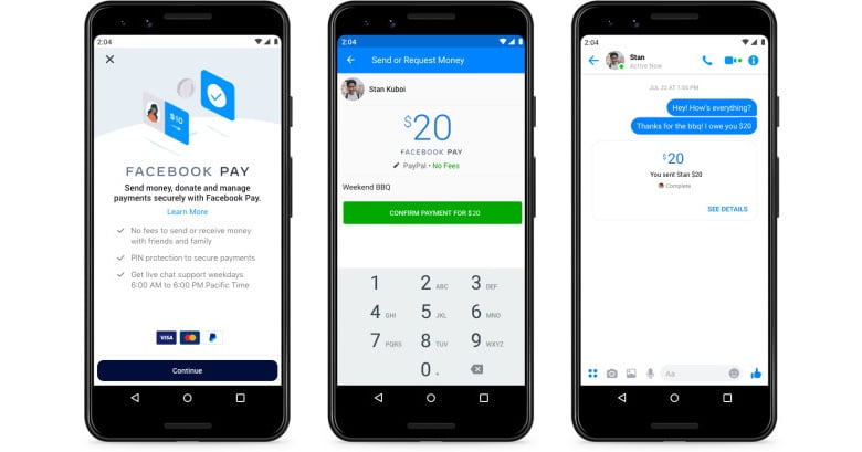 فيسبوك تطلق رسمياً Facebook Pay - تقني نت التكنولوجيا