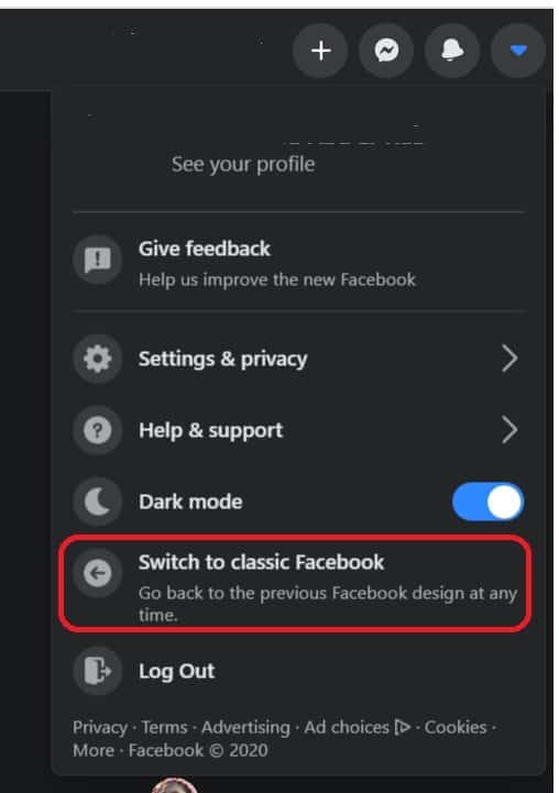 خطوات تفعيل تصميم فيسبوك الجديد و الوضع الداكن