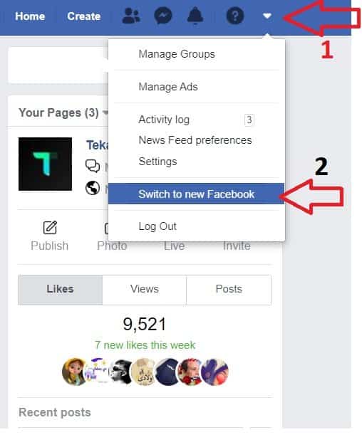 خطوات تفعيل تصميم فيسبوك الجديد و الوضع الداكن