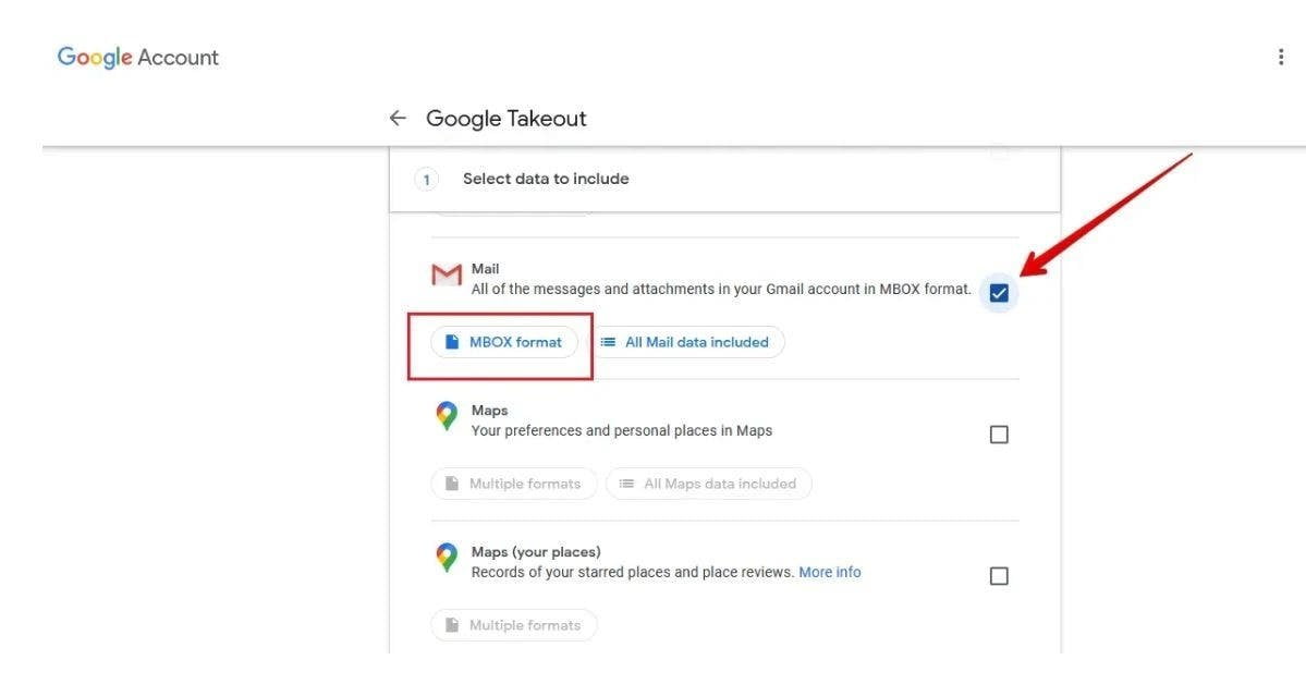 طريقة تنزيل بيانات Gmail ونقلها إلى خدمات أخرى