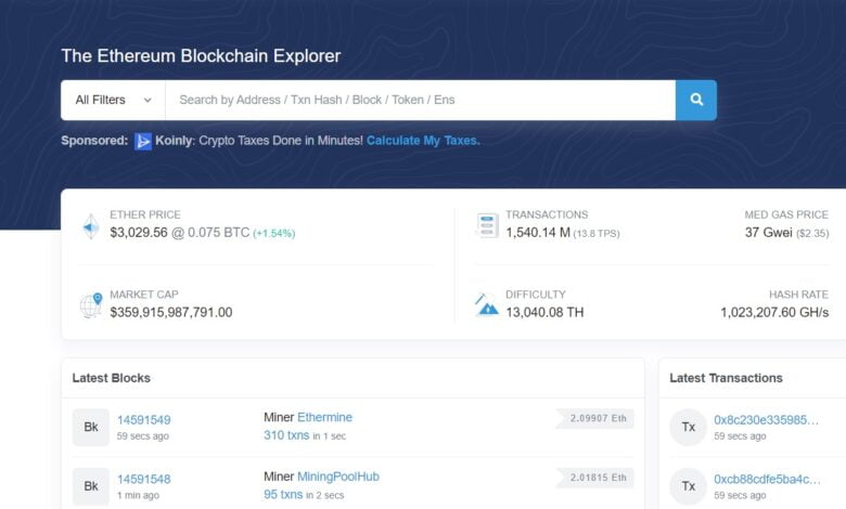 ما هو موقع EtherScan وما الذي يقدمه؟