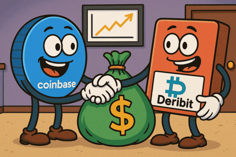 استحواذ منصة Coinbase على Deribit